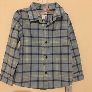 Cat & Jack Boy's Heather Plaid Shirt/School/Play